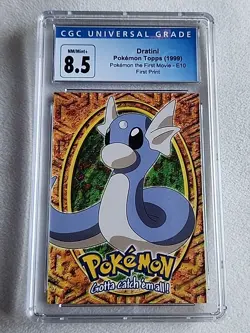 Pokemon Dratini #147 Holo Foil E10 of 12 Blue Label Topps 1999 - Image 1