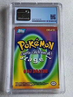 Pokemon Dratini #147 Holo Foil E10 of 12 Blue Label Topps 1999 - Image 2