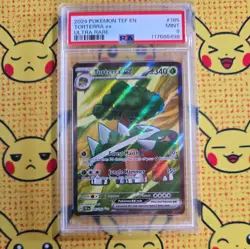 2024 POKEMON TEF EN-TEMPORAL FORCES 185 TORTERRA EX ULTRA RARE PSA 9 - Image 1