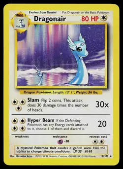 Pokemon Card - Dragonair Base Set 18/102 Rare - Image 1