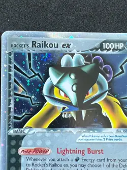 Rocket's Raikou ex 108/107 Pokemon Ex Deoxys -Holo w. Swirl🌀Secret Rare-NP/NM+ - Image 3