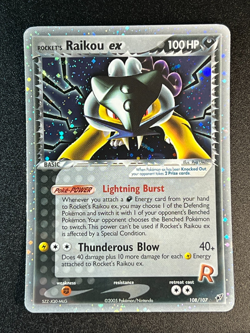 Rocket's Raikou ex 108/107 Pokemon Ex Deoxys -Holo w. Swirl🌀Secret Rare-NP/NM+ - Image 1