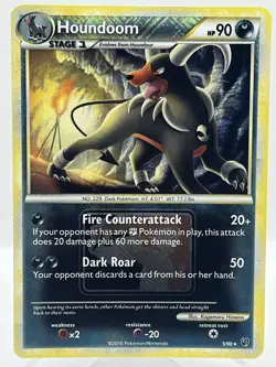 Houndoom 5/90 HGSS Undaunted Holo Rare League Promo Vintage Pokemon TCG Card - Image 1