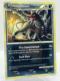 Houndoom 5/90 HGSS Undaunted Holo Rare League Promo Vintage Pokemon TCG Card - Image 2