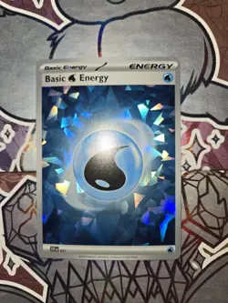 NM Basic Water Energy 011 Stellar Crown SCR Cracked Ice Holo Pokemon TCG - Image 1