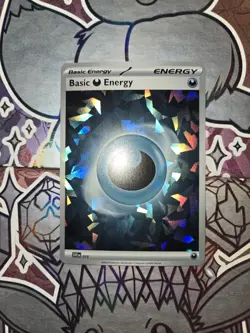 Pokemon TCG Basic Darkness Energy (Cracked Ice Holo) 015 Sv07 Stellar Crown NM - Image 1