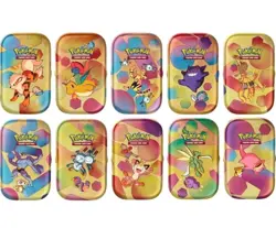Pokemon Scarlet & Violet 151 Set Of 10 Mini Tins w/Display Box - Factory Sealed - Image 2