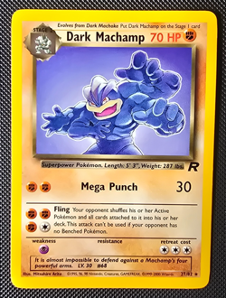 Pokemon WOTC Card - Dark Machamp - Team Rocket - Non-Holo Rare - 27/82 - NM-LP - Image 1