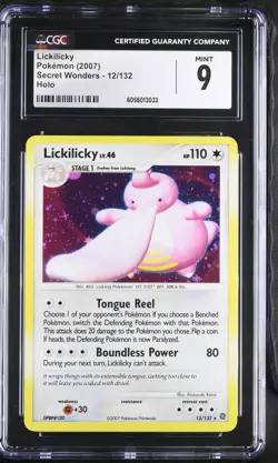 CGC 9 MINT Lickilicky 2007 Secret Wonders 12/132 Holo Pokemon Card psa - Image 1