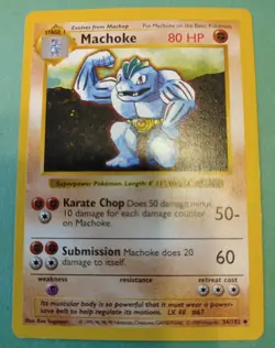 Pokemon SHADOWLESS Base Set UN-COMMON Machoke 34/102 - ENN COINS - Image 1
