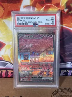 2023 POKEMON SVP EN MEW ex 151 ULTRA-PREMIUM COLL #053 PSA 10 GEM MT - Image 1