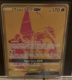 Tapu Lele GX SV94/SV94 Hidden Fates Gold Full Art Holo Pokemon NM - Image 1