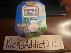 Pokemon Trading Card Game Pokemon Go TCG Snorlax Tin New and Factory Sealed - Image 1