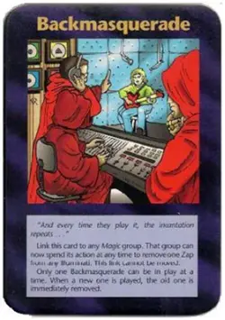 Backmasquerade Card INWO Illuminati New World Order Assassins Game 10/122 LP - Image 1