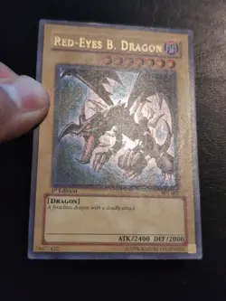 Yu-Gi-Oh! ULTRA RARE HOLO CARD RED EYES B. DRAGON SDJ-001 1ST LP - Image 2