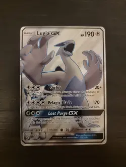 Pokemon Lugia GX Full Art Ultra Rare Card 207/214 Sun & Moon Lost Thunder NM - Image 1