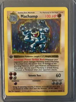 vintage 1st edition base set pokemon cards with holo - lot of 15 cards - Image 1