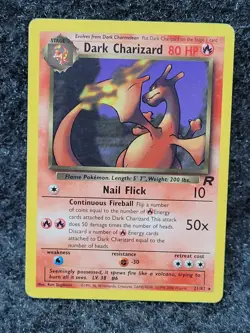 Dark Charizard 21/82 Non Holo Pokemon Card Game 1999-2000 Pokemon WOTC - Image 1