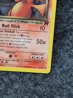 Dark Charizard 21/82 Non Holo Pokemon Card Game 1999-2000 Pokemon WOTC - Image 2