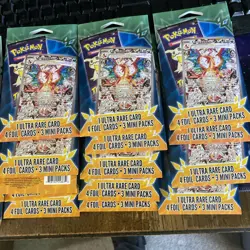 Pokemon mini Pack 3 Packs 1 Ultra Rare 4 Foil Cards x19 Lot - Image 2