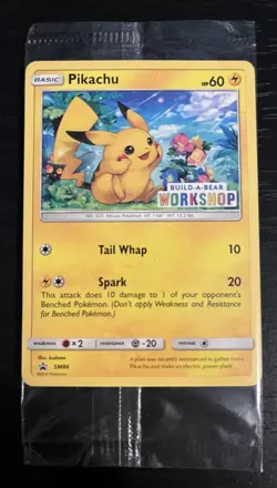 Pokemon TCG Build A Bear Pikachu Promo Card SM86 Sealed - Image 1