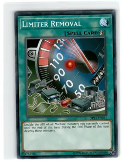 Yu-Gi-Oh! Limiter Removal Common OP11-EN017 Moderately Played Unlimited - Image 1