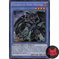 Yugioh Paladin of Dark Dragon DRL2-EN018 Secret Rare 1st Edition NM - Image 1