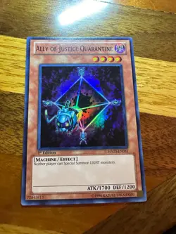 Ally of Justice Quarantine HA03-EN051 1st Edition Super Rare PL + BONUS - Image 1