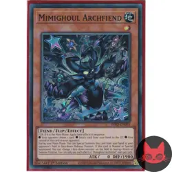 Yugioh Mimighoul Archfiend INFO-EN093 Super Rare 1st Edition NM - Image 1