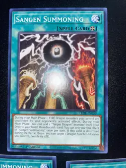 3x Sangen Summoning 1st Edition Common LEDE-EN059 Yu-Gi-Oh! - Image 1