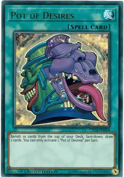 YUGIOH Pot of Desires : RA01-EN056 : UR 1st-ED NM - Image 1