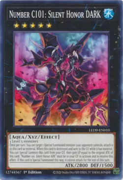Yugioh! Number C101: Silent Honor DARK - LED9-EN010 - Common - 1st Edition Near - Image 1