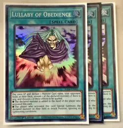 3x Lullaby of Obedience 1st Edition Super Rare RA04-EN085 Yu-Gi-Oh! - Image 1