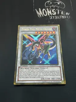 YUGIOH POWER TOOL MECHA DRAGON GOLD RARE PGLD-EN005 1ST EDITION - Image 1