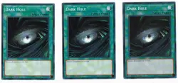 Yu-Gi-Oh 3x Common Dark Hole Mixed Sets English - Image 1