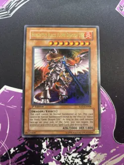 Yugioh Horus the Black Flame Dragon LV8 SOD-EN008 Ultra Rare 1st Edition NM - Image 1