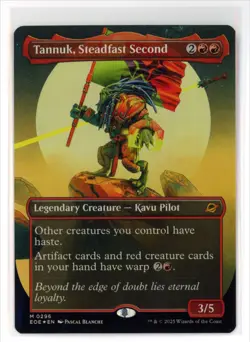 MtG EOE Tannuk, Steadfast Second #296 Borderless FOIL - Image 1