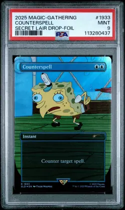 2025 Magic The Gathering Secret Lair Counterspell Foil #1933 PSA 9 Mint - Image 1