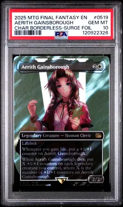 2025 MAGIC: THE GATHERING FINAL FANTASY #0519 AERITH GAINSBOROUGH PSA 10 - Image 1