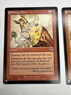 MTG x2 Flaring Pain 2x Judgment Regular The List Reprints￼ - Image 2