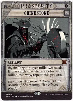 MTG Outlaws of Thunder Junction Grindstone Breaking News (Rare) - Image 1