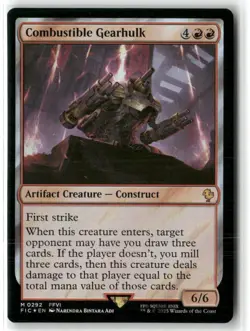 Combustible Gearhulk Commander Final Fantasy Surge Foil NM MTG MAGIC - Image 1