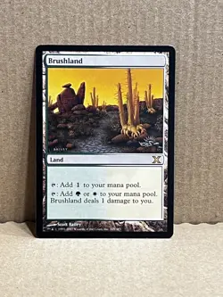 MTG Magic the Gathering Brushland (349/514) Tenth Edition MP - Image 1