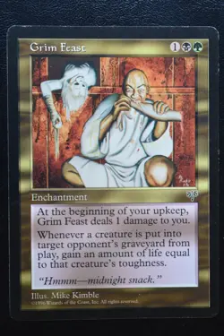 Magic The Gathering MTG GRIM FEAST Mirage LP Lightly Played - Image 1