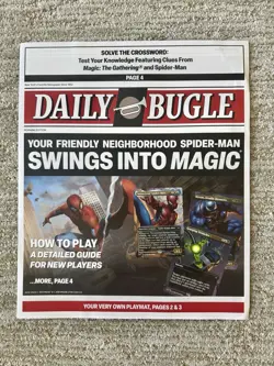 SDCC 2025 Magic the Gathering x Spider-Man Daily Bugle Newspaper Playmat - Image 1