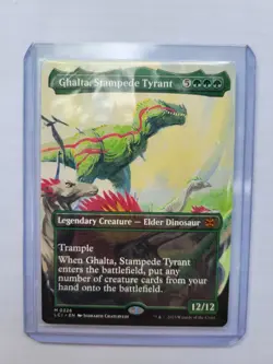 Ghalta Stampede Tyrant - Borderless - Mythic - Ixalan LCI -NM Mtg - Image 1