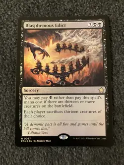 Magic The Gathering MTG - Blasphemous Edict Foil - FDN - Image 1