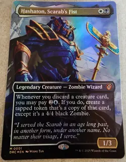 Hashaton, Scarab's Fist - #01 Foil (Borderless) Commander: Aetherdrift - Mtg - Image 1