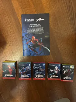 SDCC 2025 Magic: The Gathering Spider-Man Complete Welcome Deck Set (ALL FIVE) - Image 1