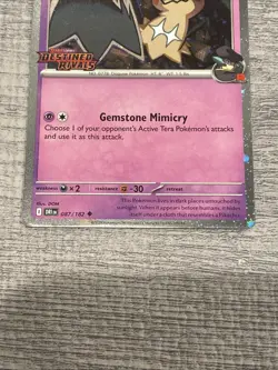 Pokemon Team Rocket's Mimikyu 087/182 Pre Release Promo Destined Rivals Stamped - Image 5